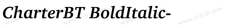 CharterBT BoldItalic字体转换